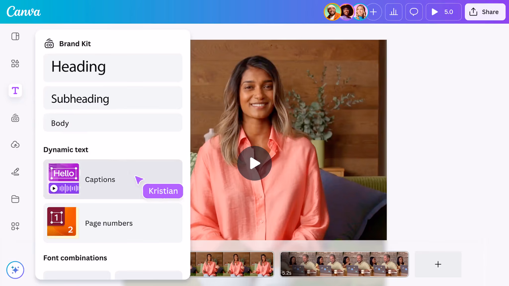 Edit your videos directly in Canva.